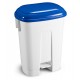 Poubelle a pédale angles arrondis en pp 60 lt avec couvercle